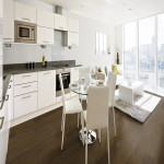 Pro-Tek™ Editions Classic Hurlingham Brown Luxury Click Vinyl Flooring Installed in a Modern Kitchen