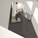 Pro-Tek™ Editions Classic Kingfisher Slate Luxury Click Vinyl Flooring Installed in Staircase