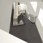 Pro-Tek™ Editions Classic Kingfisher Slate Luxury Click Vinyl Flooring Installed in Staircase