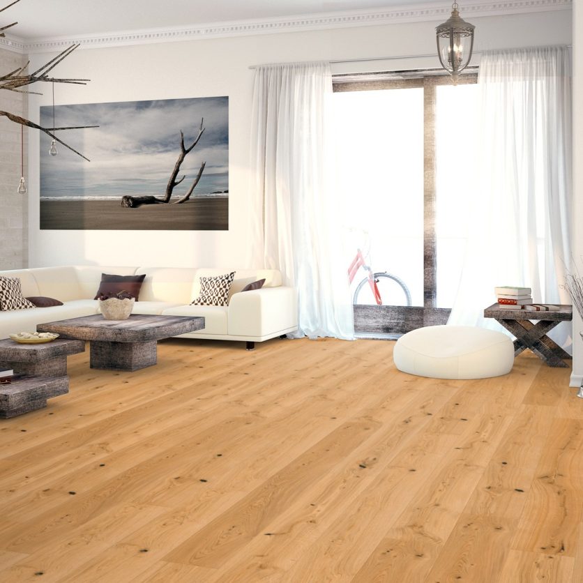 M200-Kingswood Natural Oak (Rustic Grade UV Lacquered Engineered Wood Flooring)