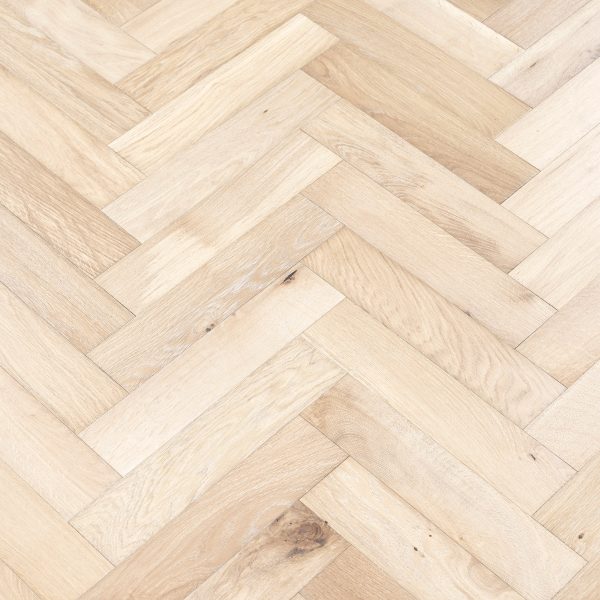 Herringbone Ivory Flooring (Rustic Grade Brush & UV Oiled Engineered Wood Flooring)