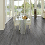 Pro-Tek™ Editions Classic Rutland Grey Luxury Click Vinyl Flooring Installed in a Modern Dining Room