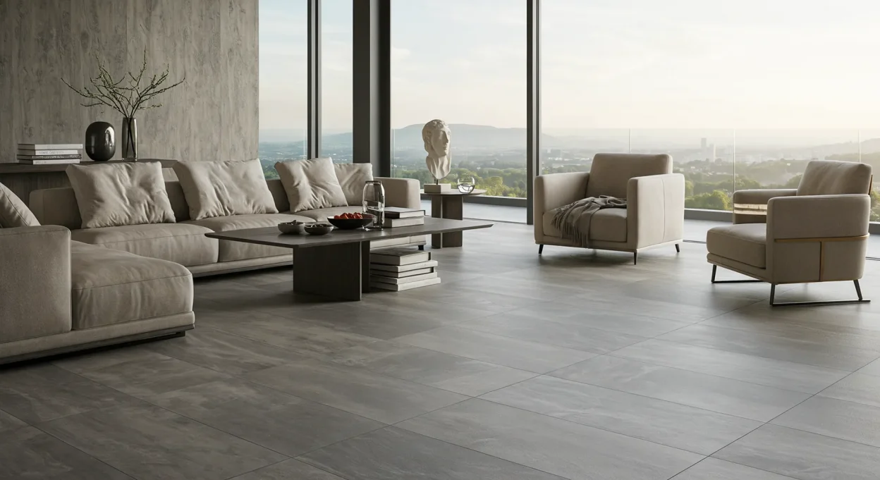 Grey vinyl flooring