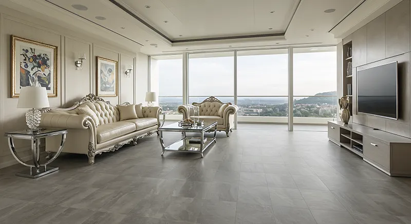 Grey vinyl flooring