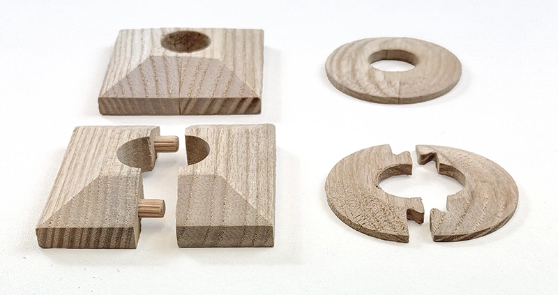 Solid Oak Pipe Covers