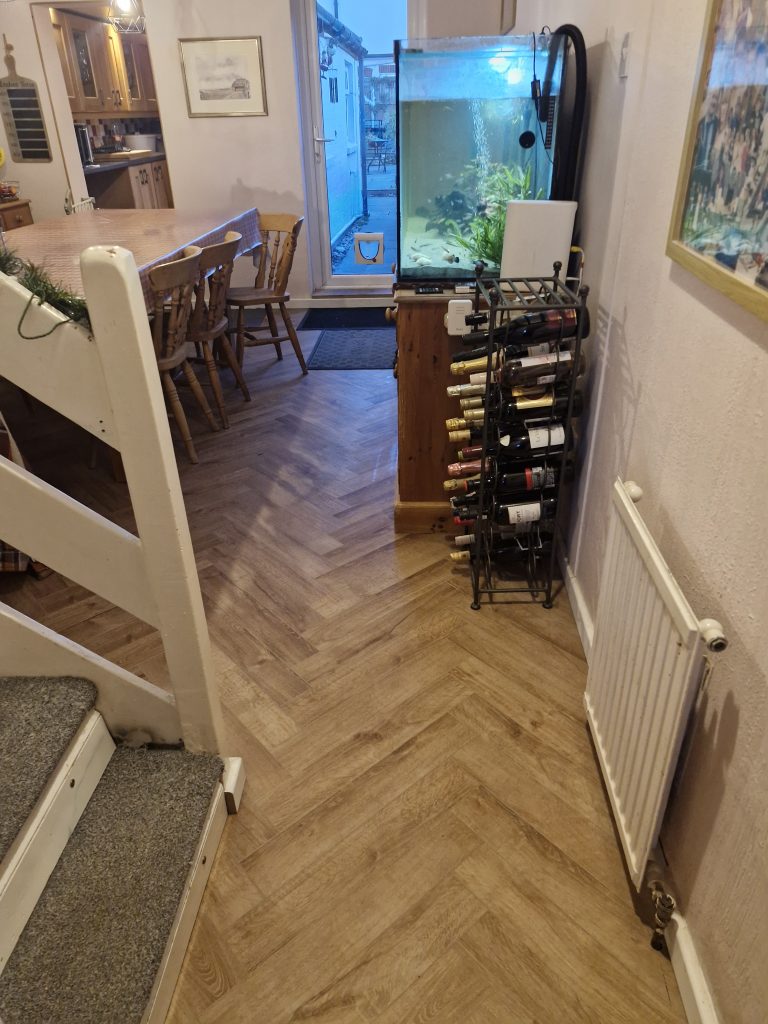 Pro-Tek™ Editions Herringbone Harewood Oak Luxury Vinyl Click Flooring