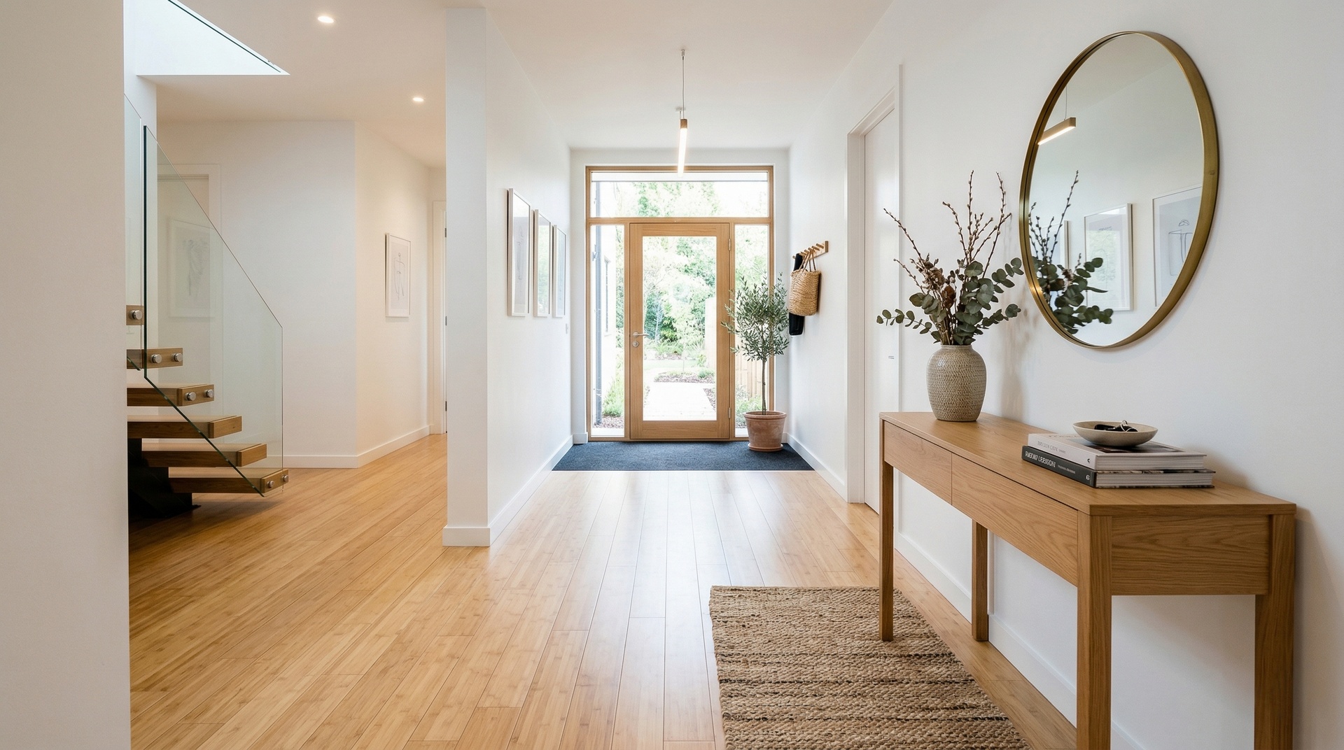 Bamboo Flooring Modern Hallway