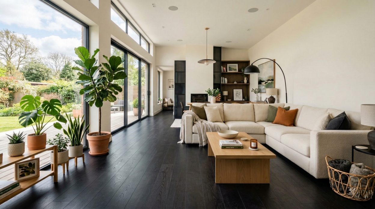 Black Laminate Flooring Living Room