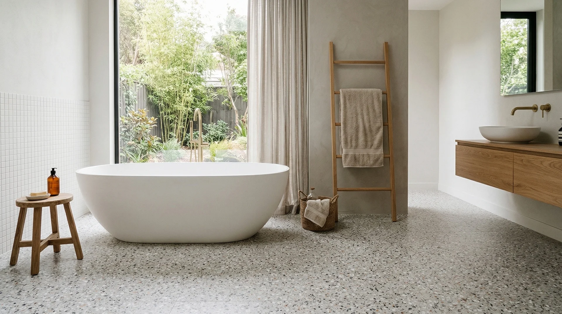 Modern Vinyl Sheet Flooring Bathroom