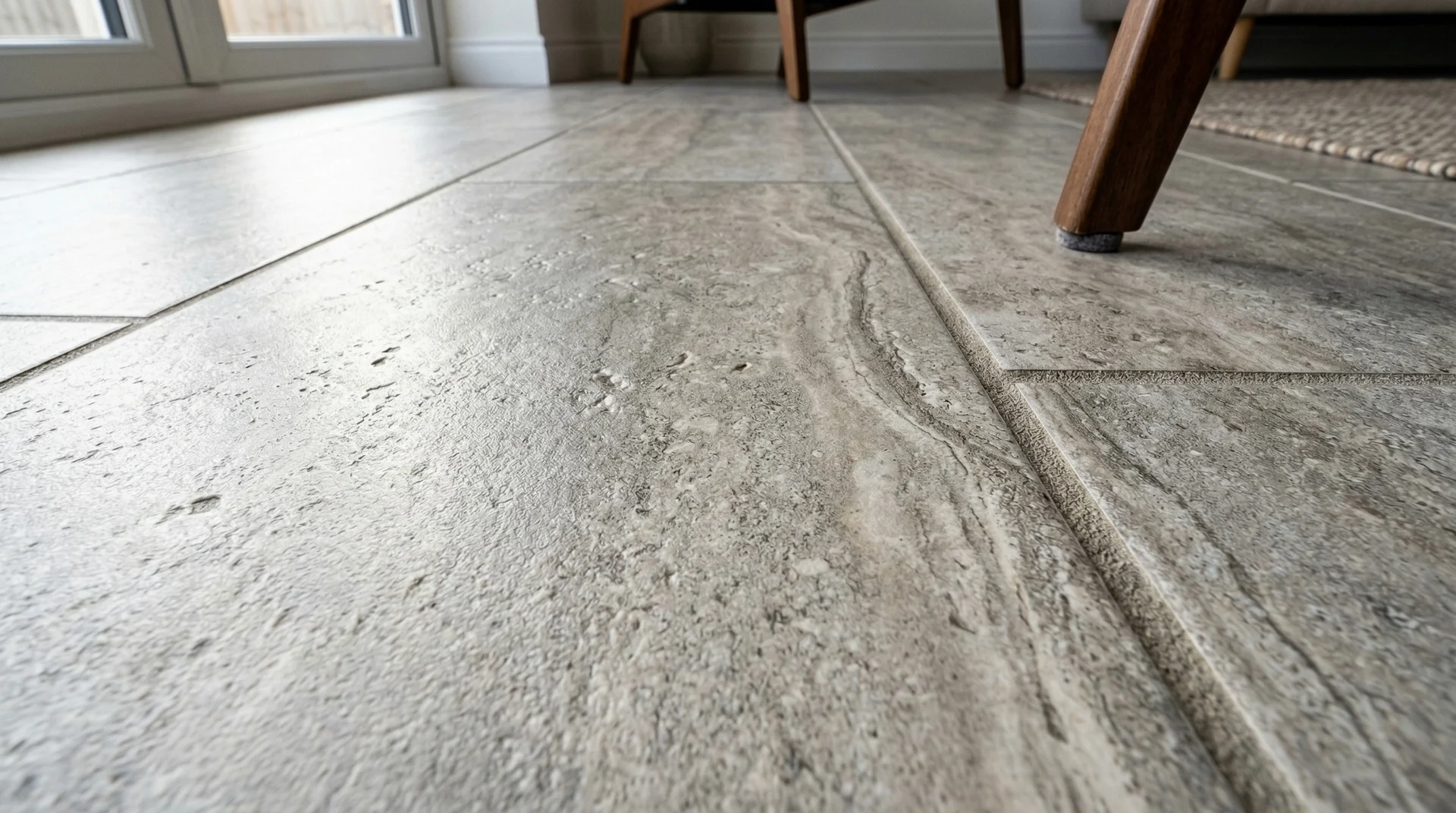 Tile Effect Laminate Flooring Close Up