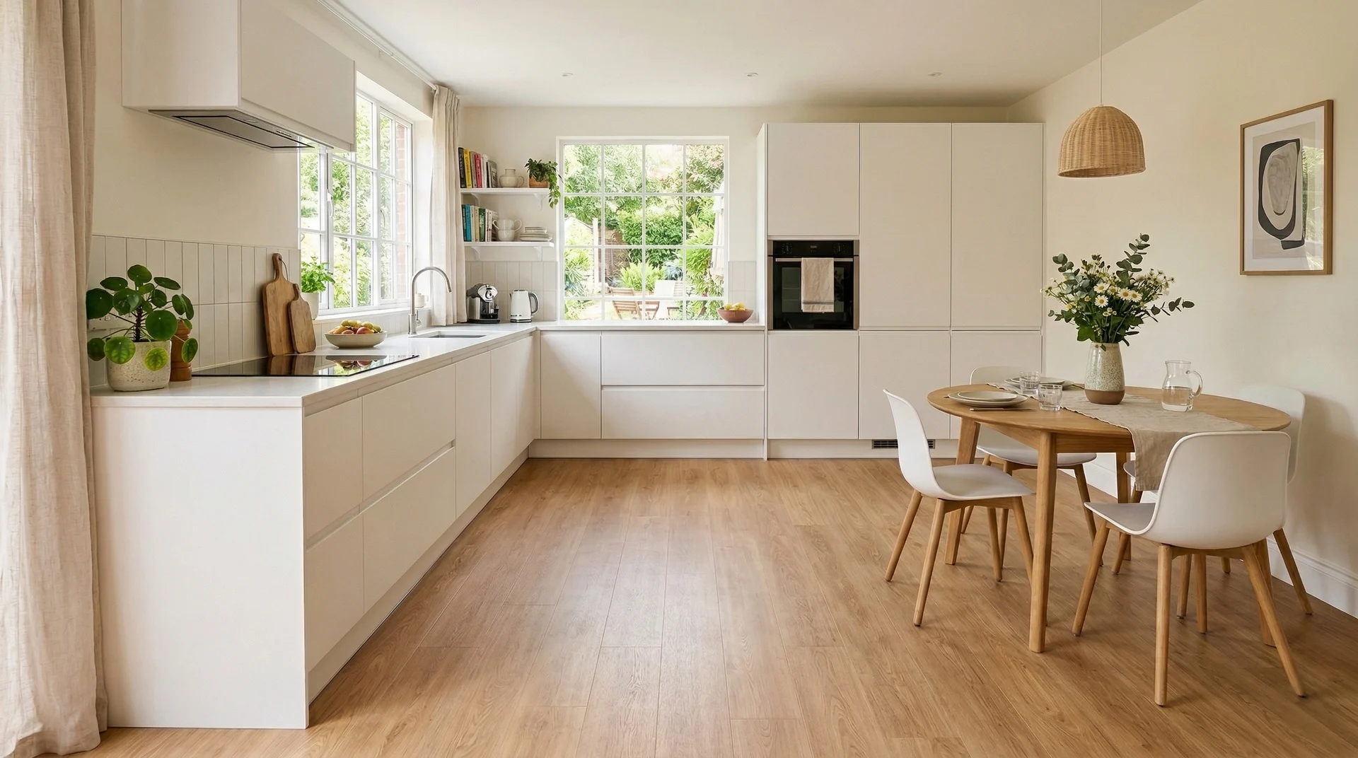 Vinyl Sheet Flooring Bright Kitchen