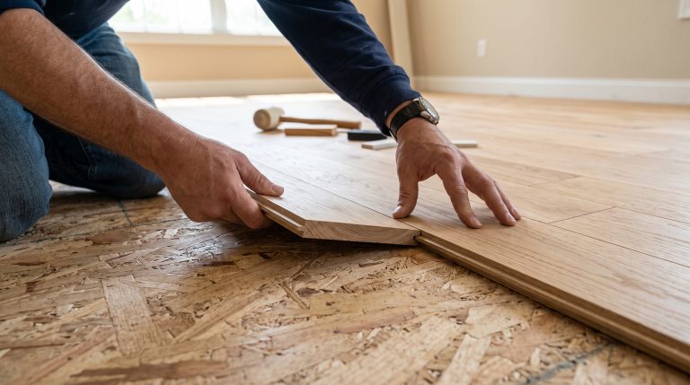 Close Up Fitting Tongue And Groove Flooring