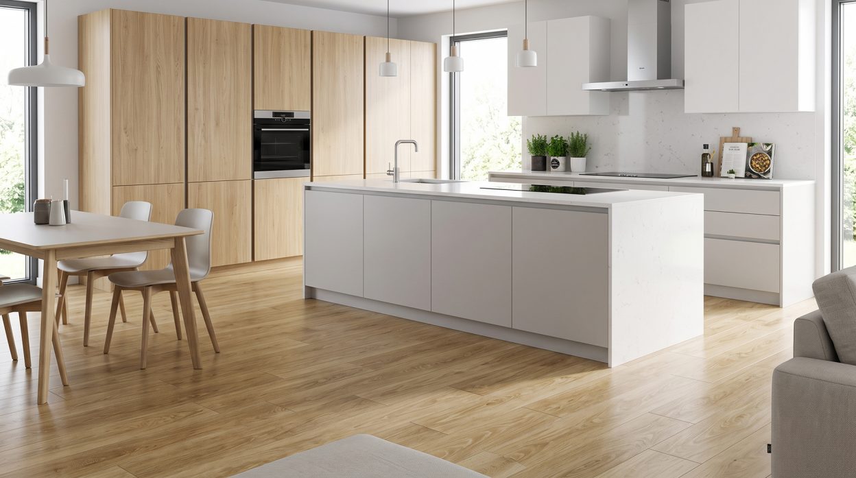 Modern Kitchen Wood Vinyl Flooring