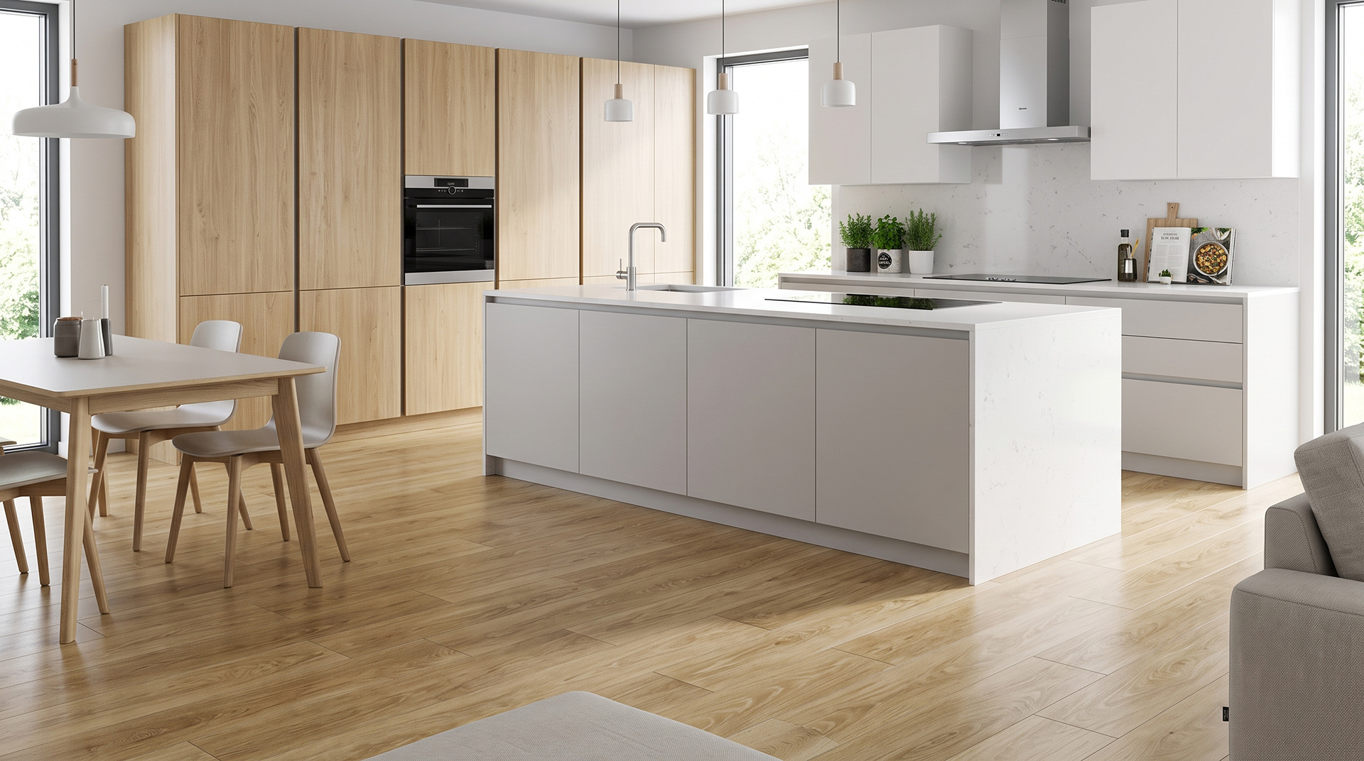 Modern Kitchen Wood Vinyl Flooring